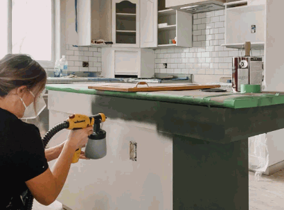 How To Spray Paint Kitchen Cabinets 49